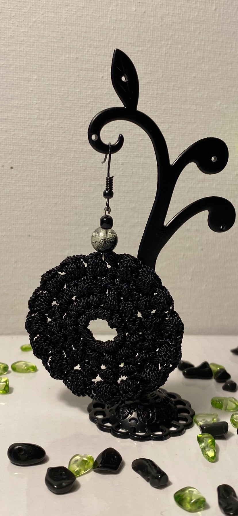 LARGE BLACK EARRINGS